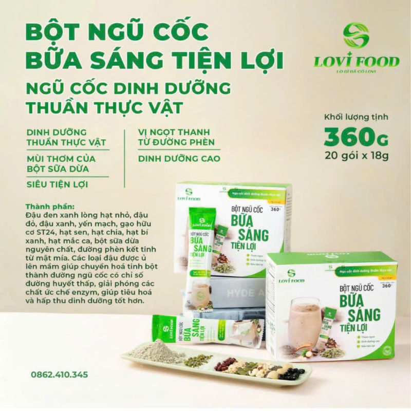 Ngũ cốc LoliFood – Ngũ Cốc Thuần Thực Vật